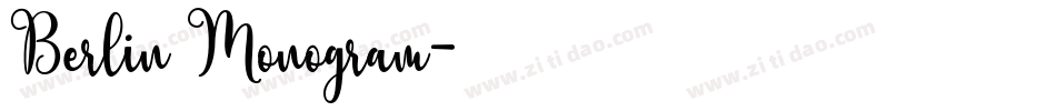 Berlin Monogram字体转换